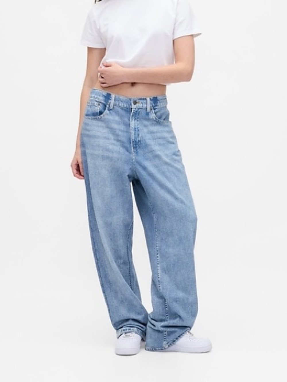 GAP x BEIS Knit Denim Baggy Jeans Light Wash Unisex size XXS / Women’s XS